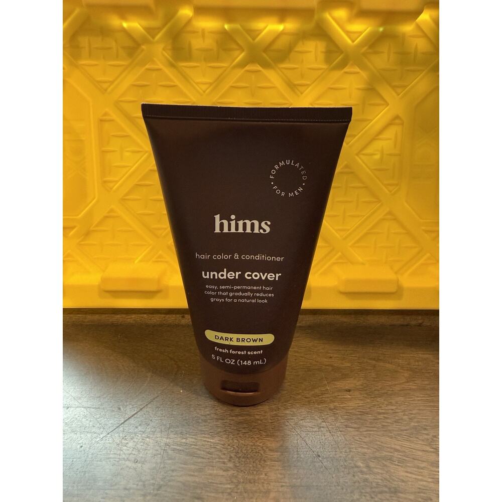 Hims Under Cover Hair Color & Conditioner Men's Dark Brown 5oz Reduce Grays Easy